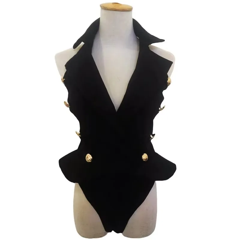 ชุดบอดี้สูทเลอทาร์ดเซ็กซี่สำหรับผู้หญิงสำหรับงานปาร์ตี้โกโก้ ชุดคอสตูมสำหรับไนท์คลับ บาร์ โชว์ เต้นรำ ดีเจ เวที งานเรฟ ชุดนักร้องนักเต้น