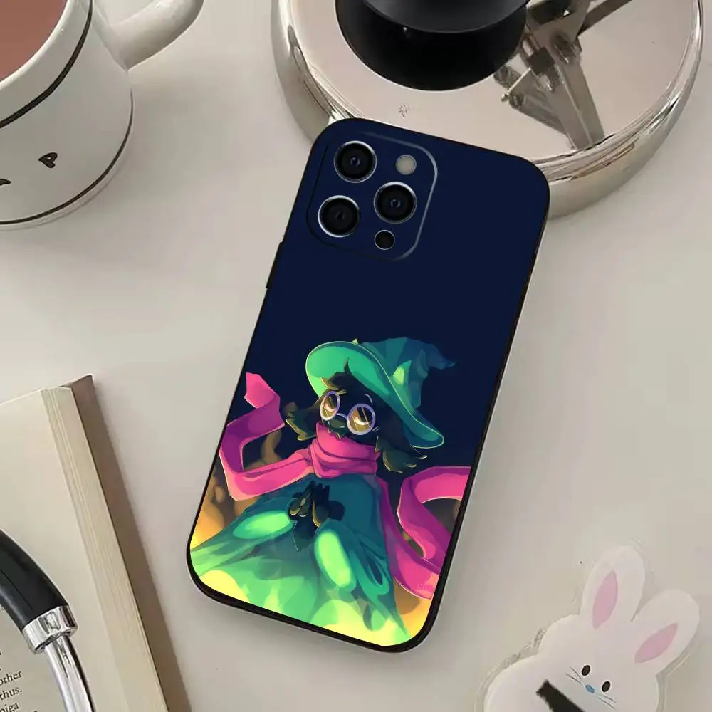 Funda de teléfono Games D-Deltarune R-Ralsei para IPhone 17,16,15,14,13,12,11,Plus,Pro,Max,Plus,XS,funda suave de silicona negra