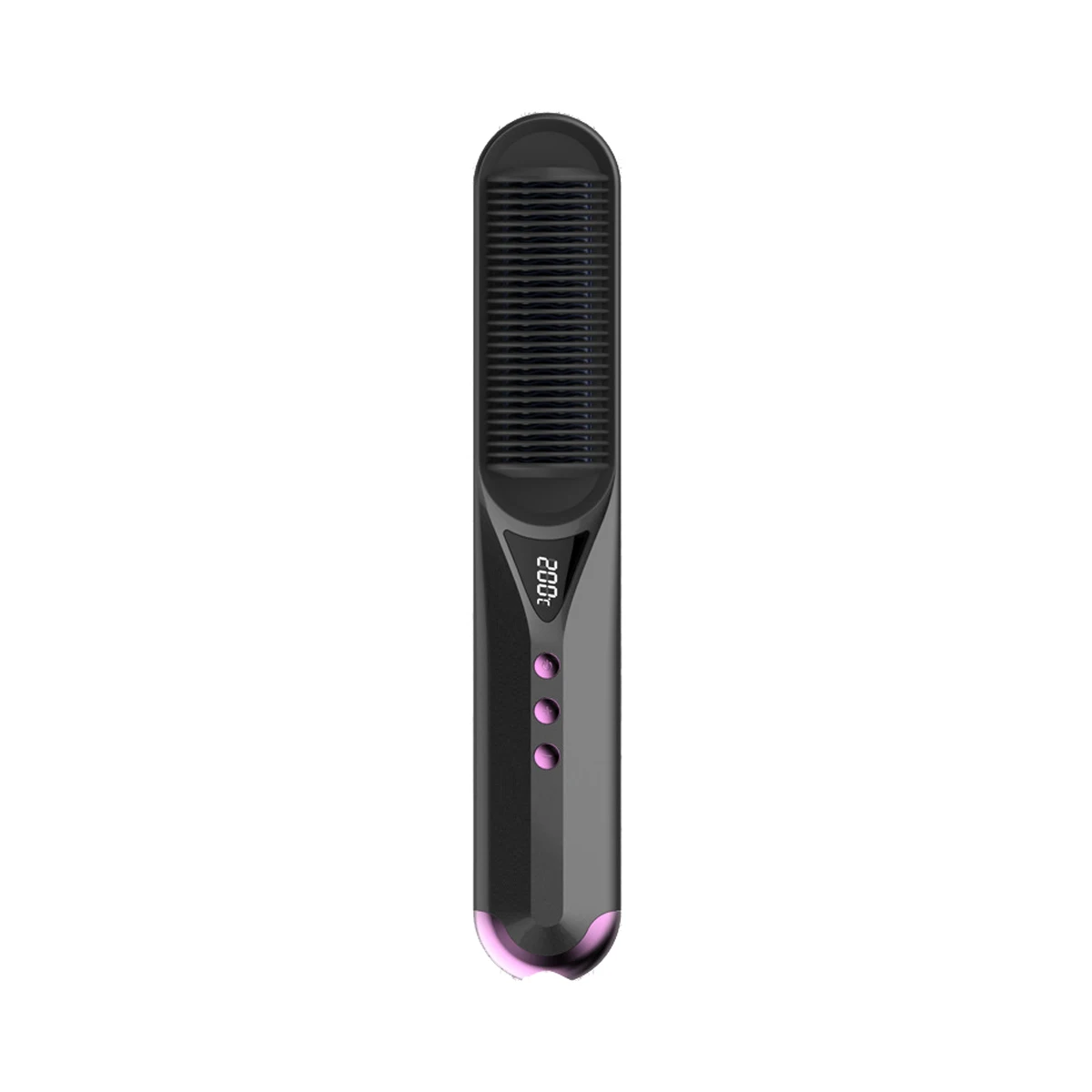 Mini Portable Straightener with LED Display, 7 Levels Temperature Straightening Tool USB Travel Heat Straight Brush