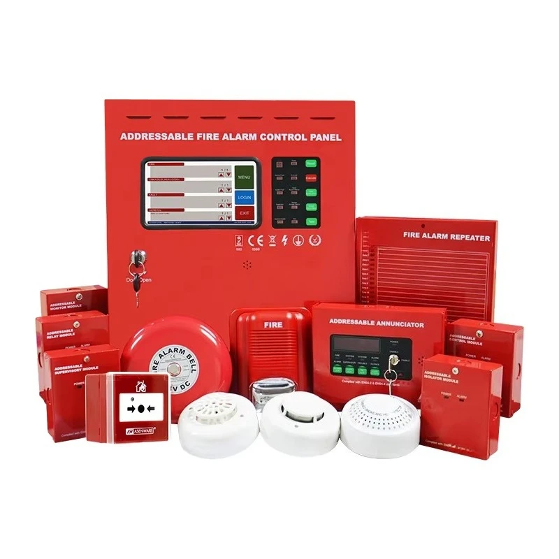 Wireless and  Wired  Addressable  Fire Alarm Control Panel Fire Alarm System Multi-language