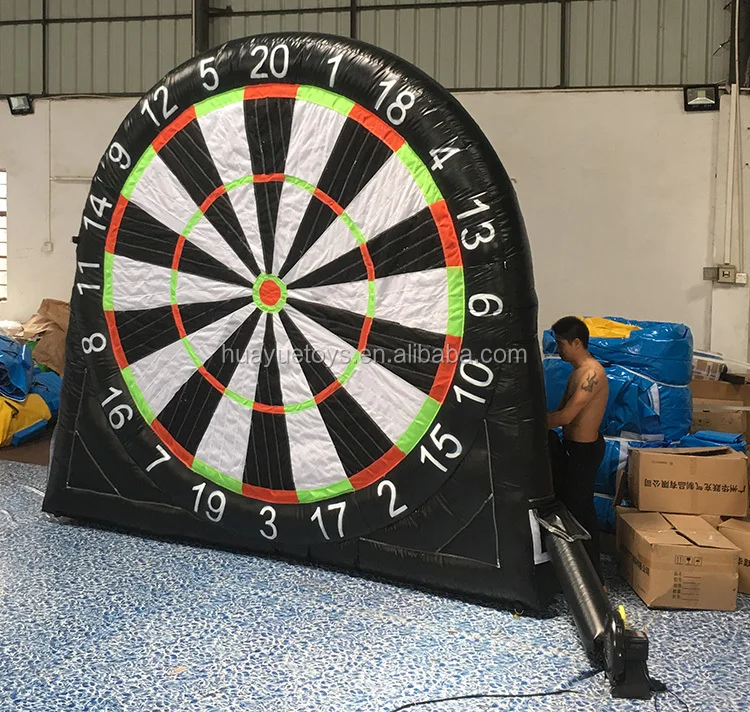 

Popular Party Attractive Games Football Billiards Cible Game Inflatable Soccer Dart Board Inflatable Foot Darts for Sale