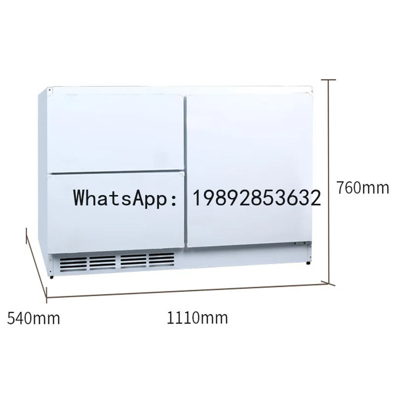 QQ embedded horizontal variable-frequency air-cooled refrigerator for home use, ultra-thin frost-free cabinet refrigerator
