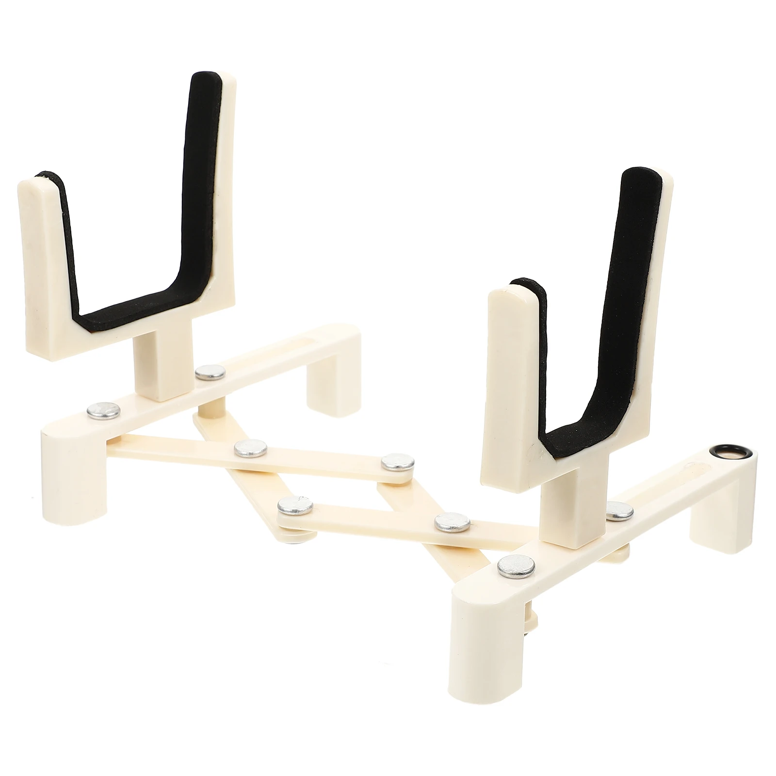 

Folding Portable Violin Stand White Pu Telescopic Frame Display Rack Sturdy Foldable Violin Accessories Show Stand Musicians