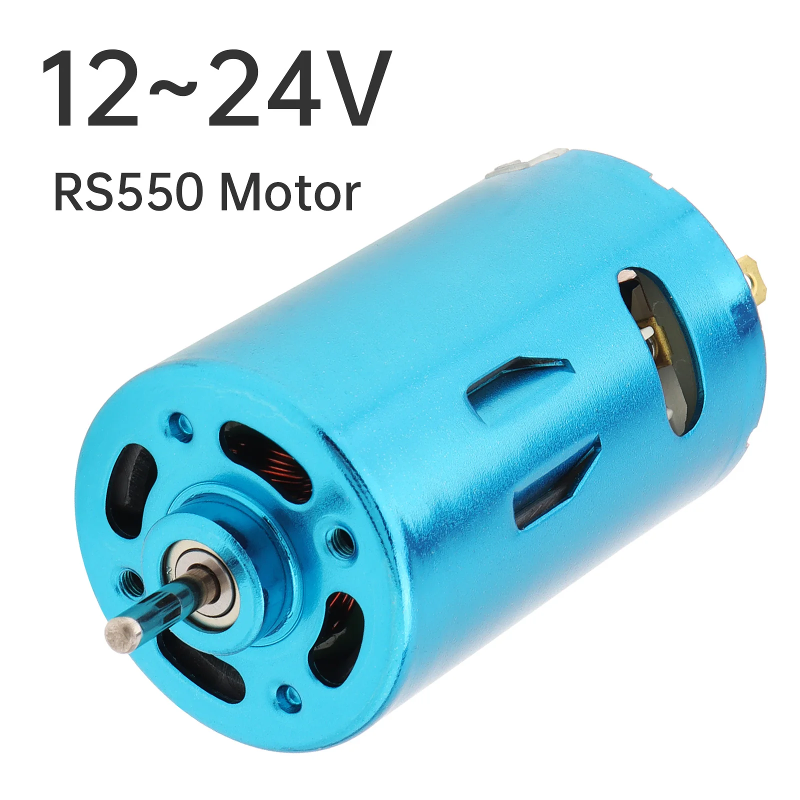 RS550 DC Motor 12-24V 15000-30000RPM High Speed Large Torque Micro Motor for RC Boat / DIY Airplane Model / DIY Tools