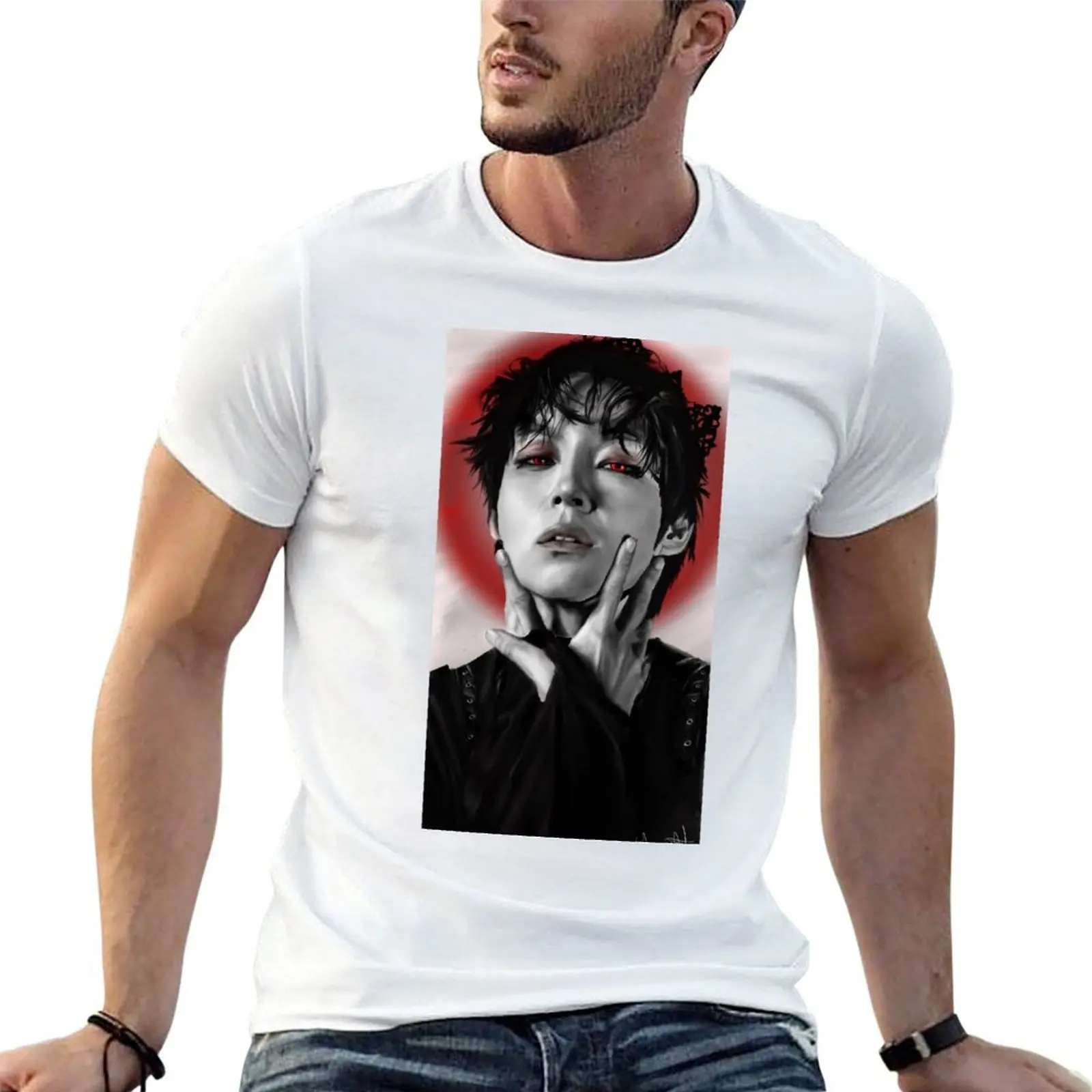 The rose Kim Woosung Sami fanart kpop T-Shirt sublime oversized t shirt plus size men clothing