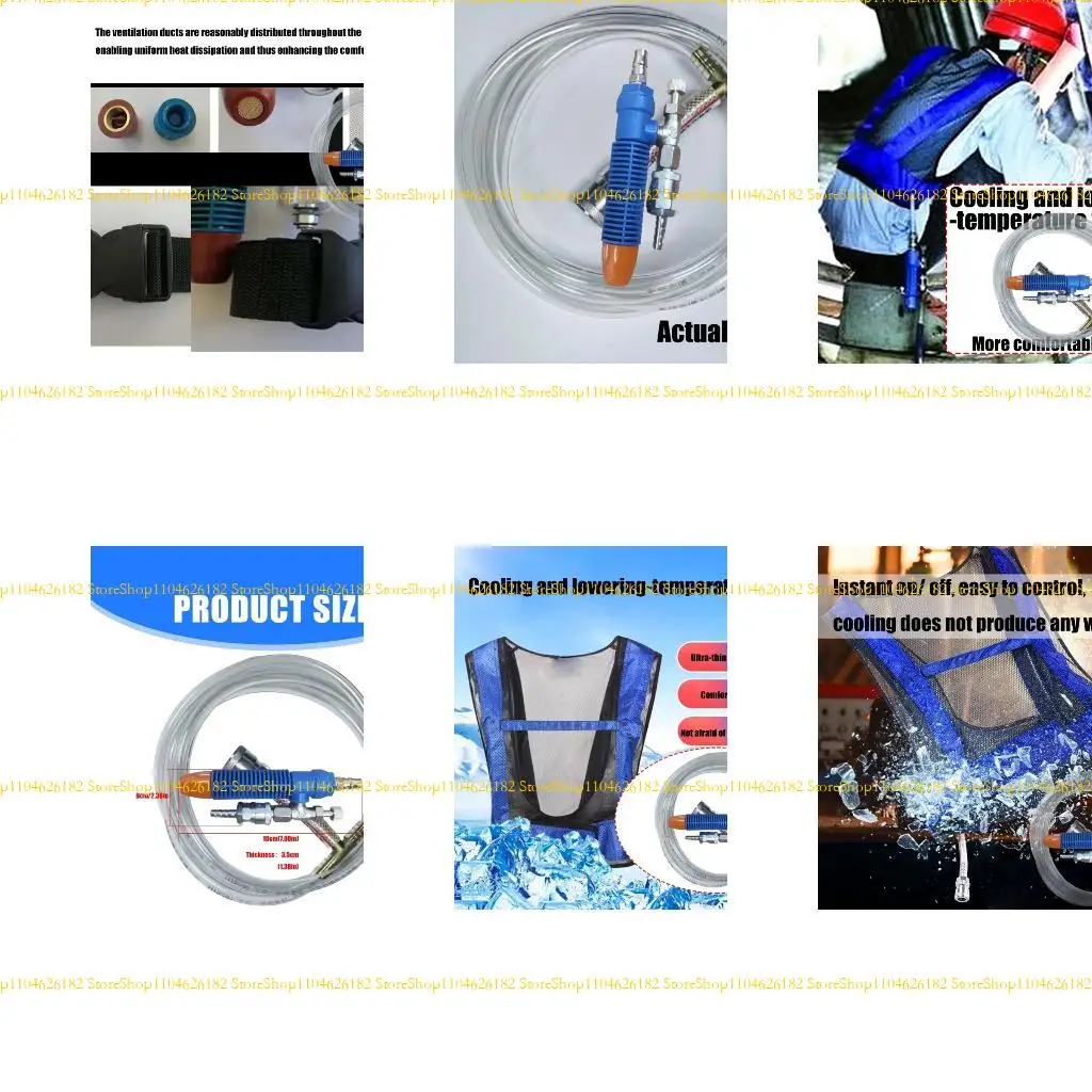

Q2Q4 Air Compressors Cooling Vest Convenient for Outdoor Heat Work With Dust Filter and Adjustable Waistband Daily Use