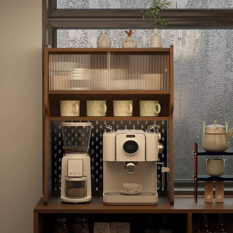 

Подставка для кофемашины с отсеком для хранения, органайзер для эспрессо-машины на столешницу, многофункциональный боковой шкафчик для сиропов и капсул