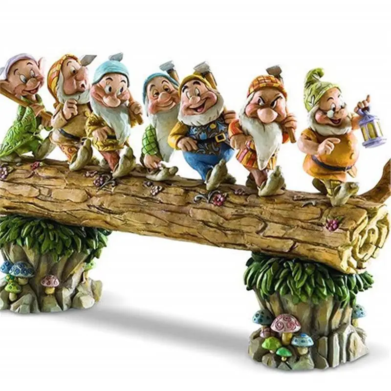 

New Resin Gnome Garden Decoration Seven Little Dwarfs Design Outdoor Home Decorative Ornaments Handmade Crt Supplies