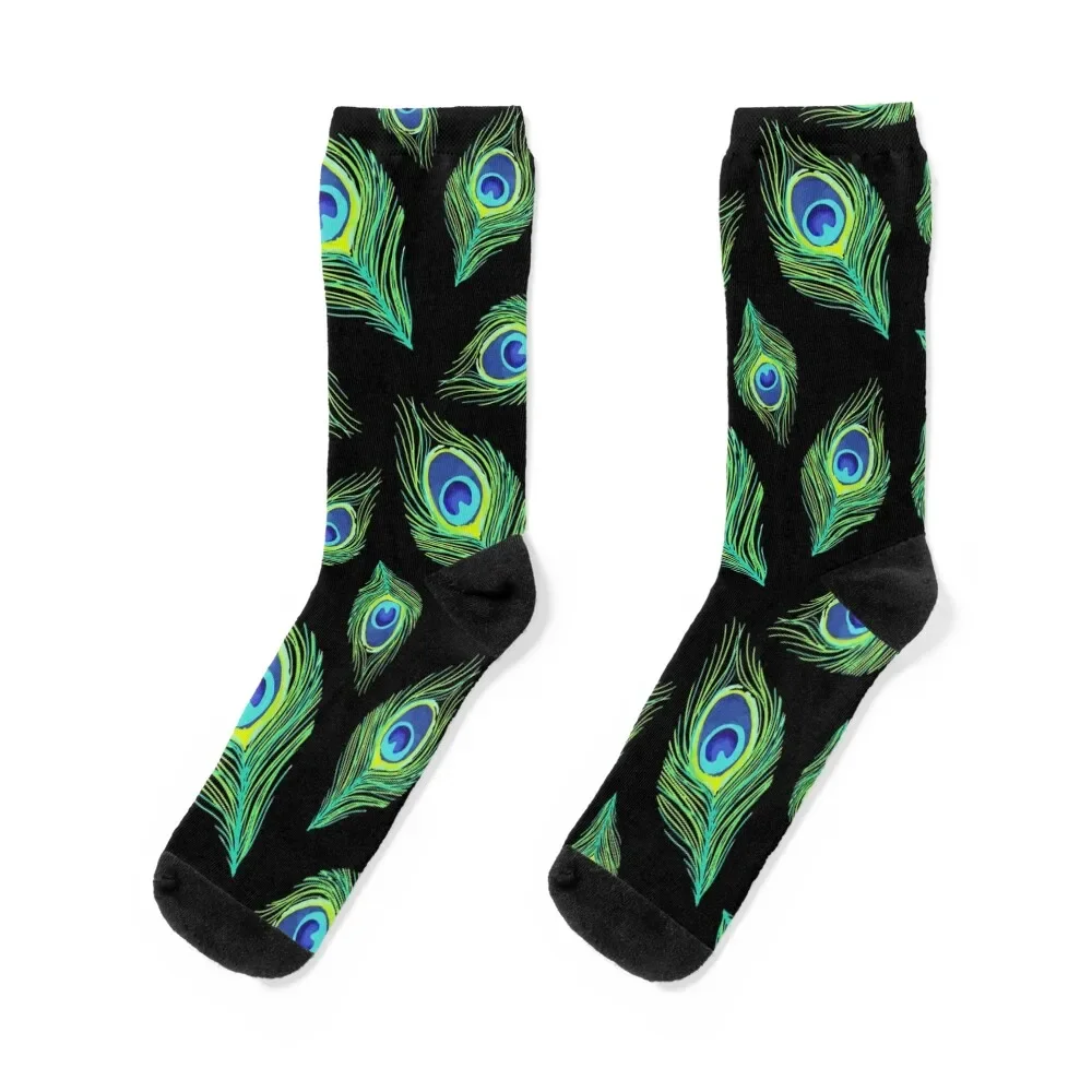 peacock feathers Socks Toe sports golf Hiking boots Socks For Men Women's