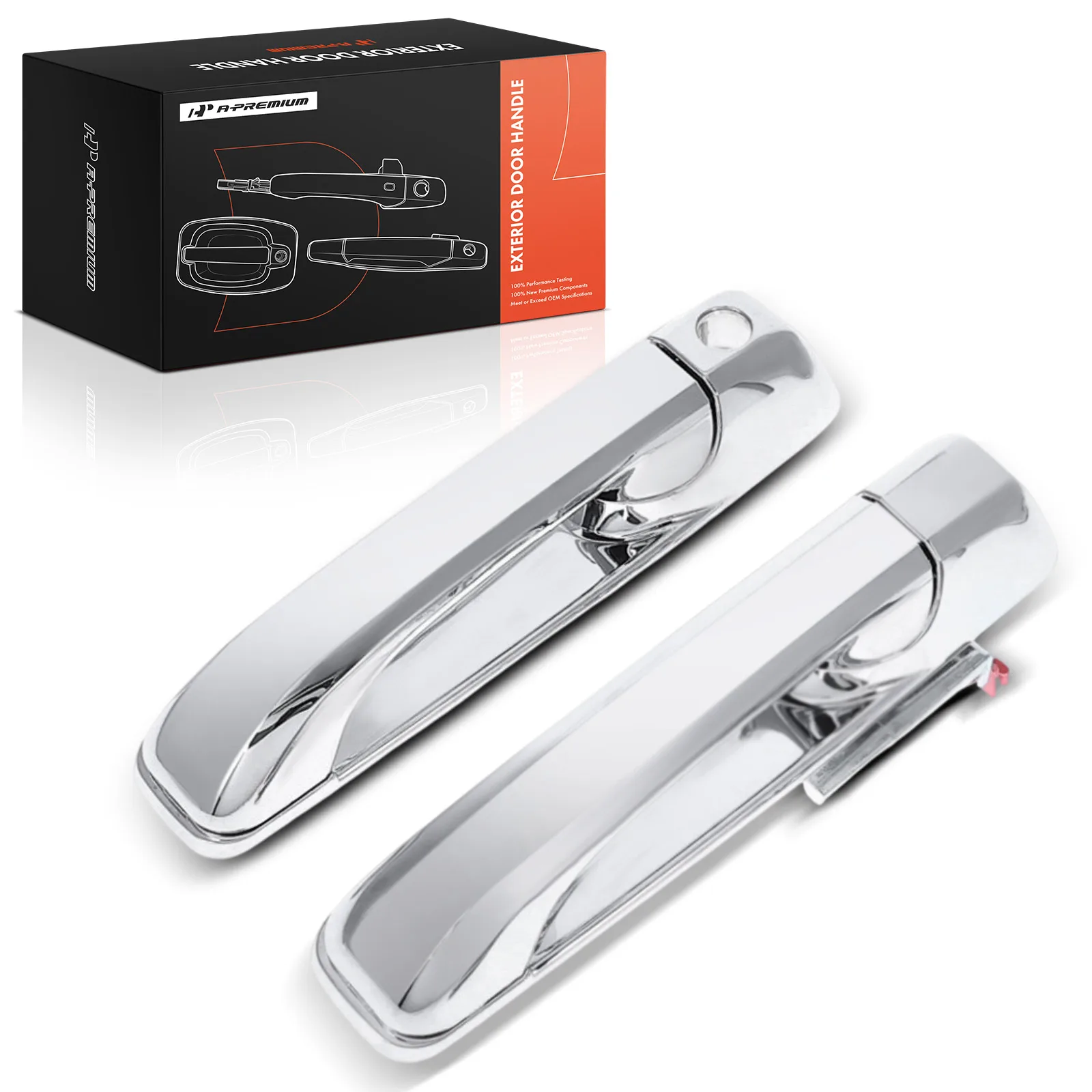 A-Premium 2x Upgraded Front Side Chrome Finish Exterior Door Handle for Ram 1500 2500 3500 11-18 Dodge Ram 1500 09-10 Ram 2500