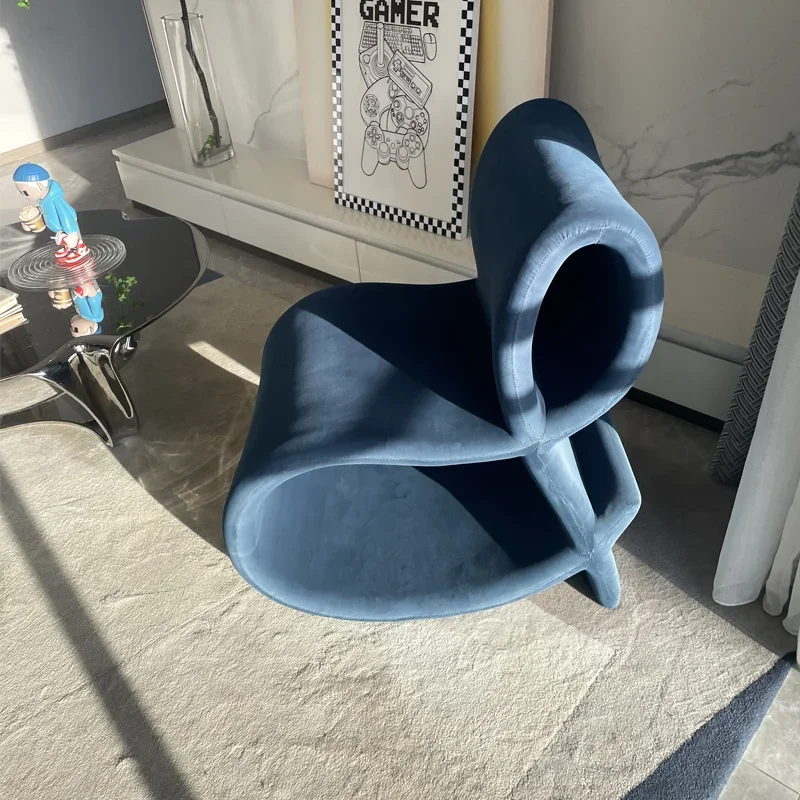 كرسي ترفيهي على شكل خاص من الألياف الزجاجية بتصميم عصري وبسيط ومبتكر، كرسي فردي لمكتب مبيعات المنزل #5