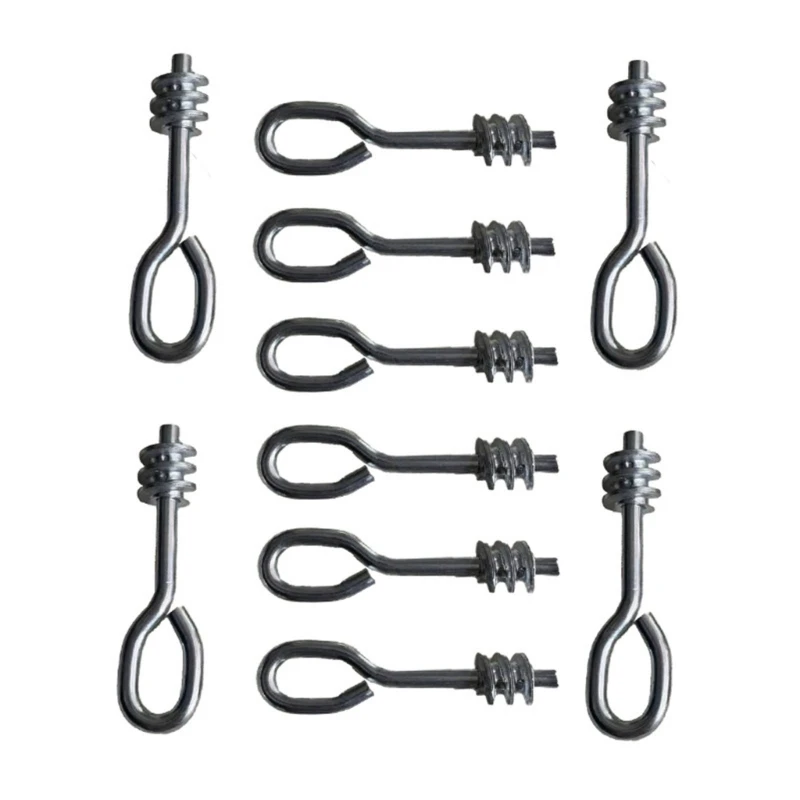 4X7B Pack of 2 Heavy Bearing Eye Bolts for Outdoor Sunshade AntiRoll Hook Lifting Hardware for Awning Easy Use