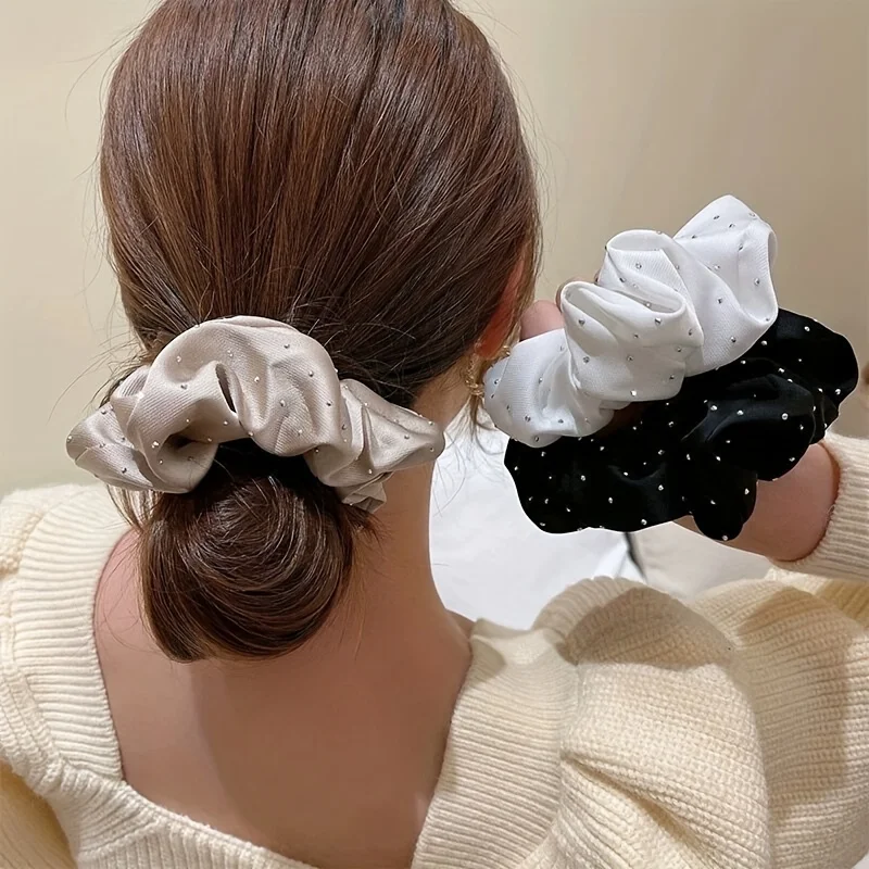 

5-piece collection of French dual-layer headwrap for women's upscale ponytail hair adornments, celebration ball form headband