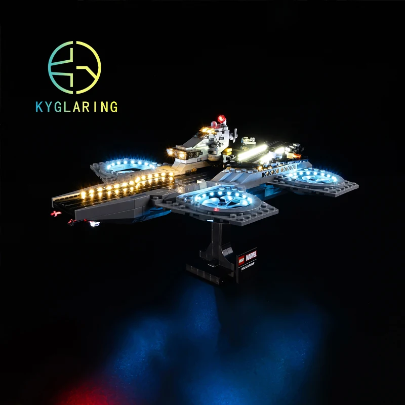 Kyglaring zestaw oświetlenia Led DIY zabawki dla 76295 Aveng Helicarrier bloki budynek (model nie wchodzi w skład zestawu)