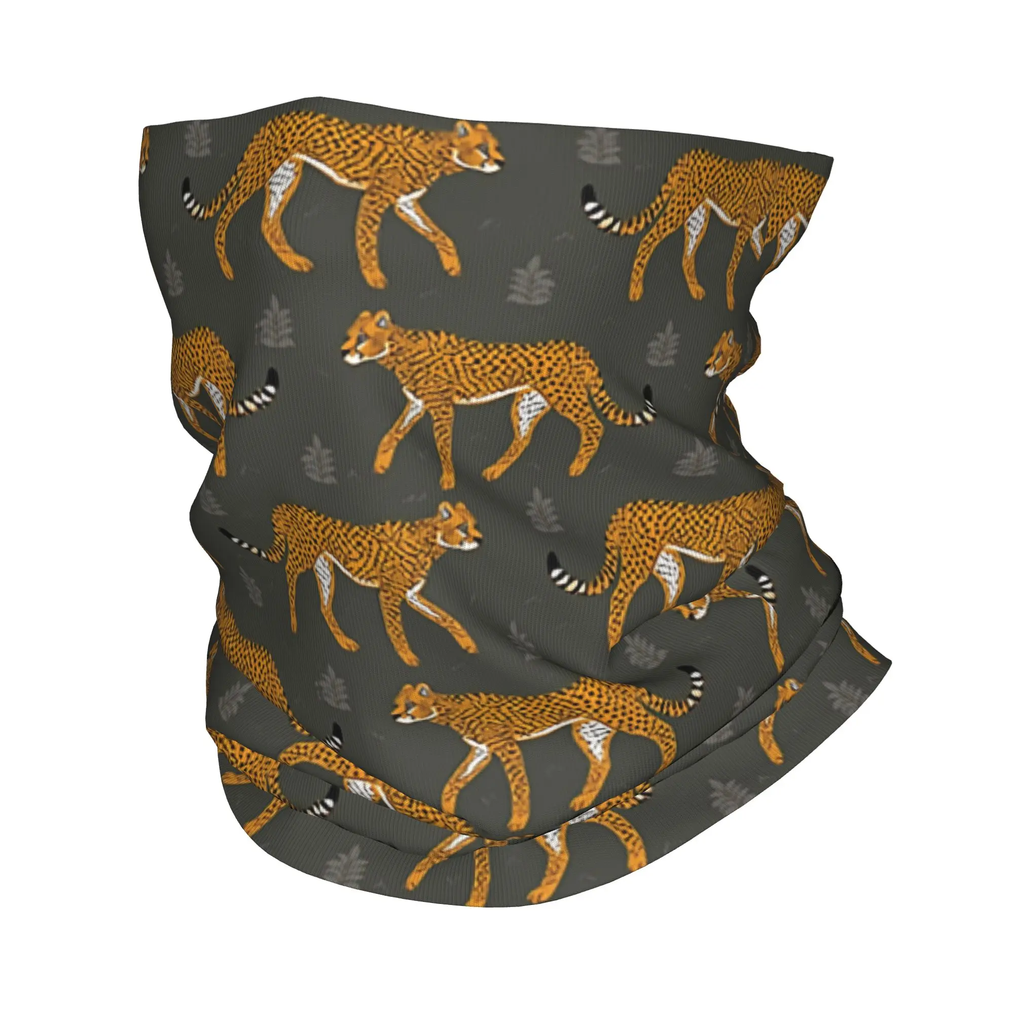 Wild Cheetahs Winter Headband Neck Warmer Men Women Hiking Camping Tube Scarf  Face Bandana Gaiter