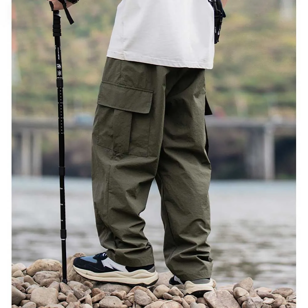 

New Fashion Cargo Pants Spring Summer Men Casual Straight Loose Baggy Trousers Streetwear Joggers Pocket Clothing