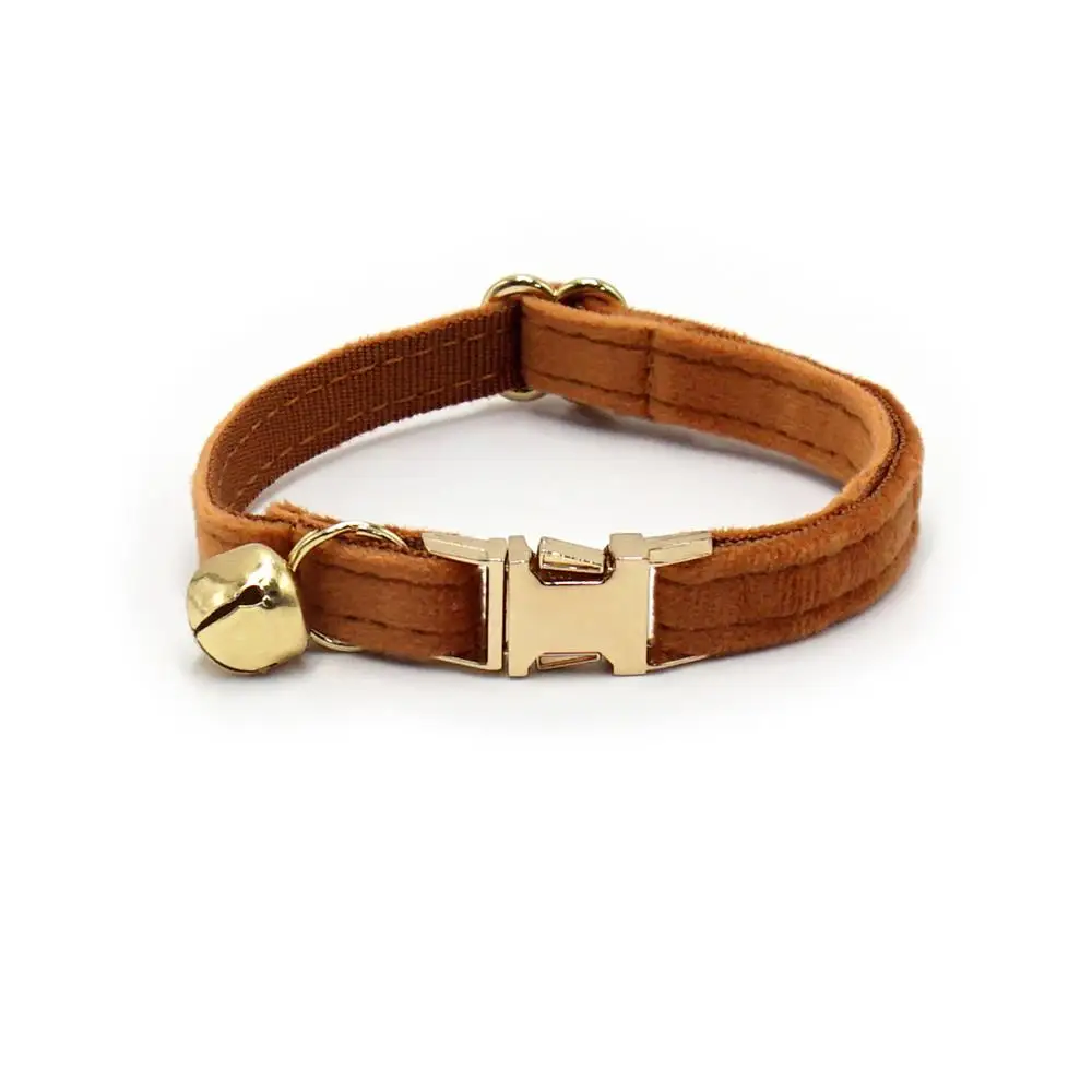 Kostenlose Gravur Personalisiertes Mehrfarbiges Weiches Samt-Katzenhalsband mit Kleiner Glocke, Katzenbedarf, Zubehör – Detail 30
