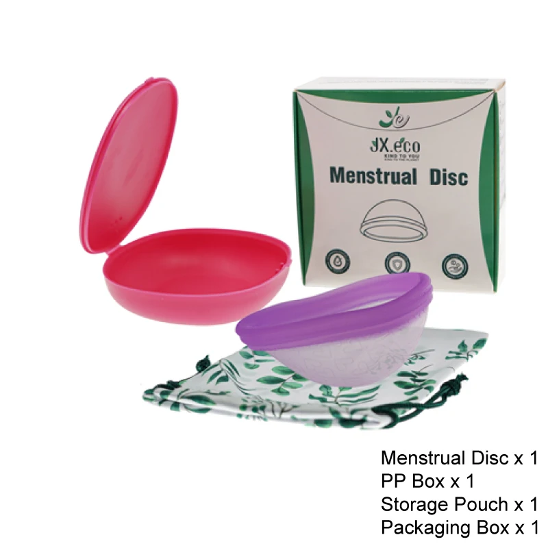 

Silicone Menstrual Disc Soft and Portable Sterilizing Menstruelle Cup with Storage Box for Women Menstrual Period