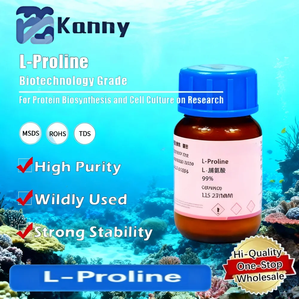 L-Proline 99% High Purity Biotechnology Grade CAS 147-85-3 Laboratory Reagent for Research Use Original Product