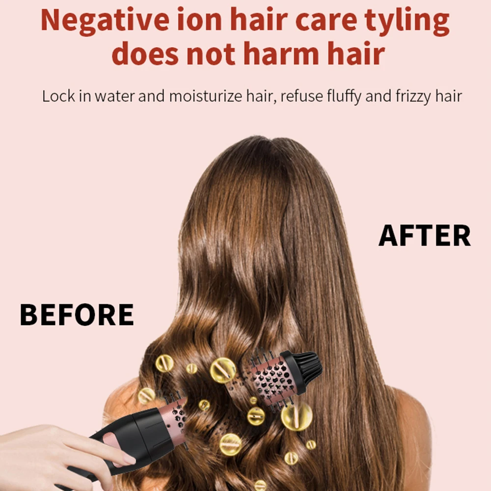Dual Voltage Hair Curler 5 in 1 Curling Iron Set Thermal Straightening Brush Interchangeable Barrels Ceramic Curling Wand - Image 6