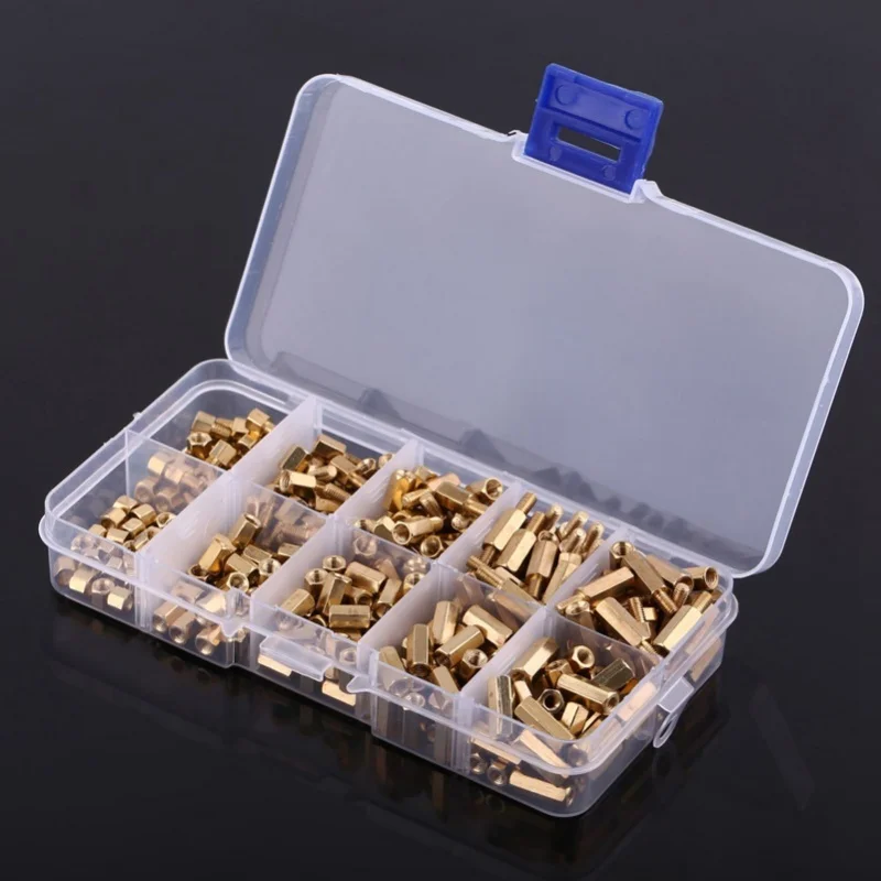 300pcs M3 Brass Standoffs Hex Male Female & Female Female Stand Off DIY Set For Motherboard
