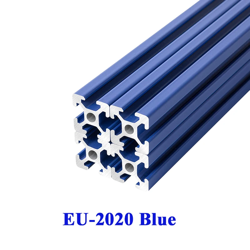 1/4PCS 2020 Aluminum Profile T-slot European Standard 100-1000MM Aluminum Extrusion 20X20 for CNC 3D Printer DIY Spray Blue