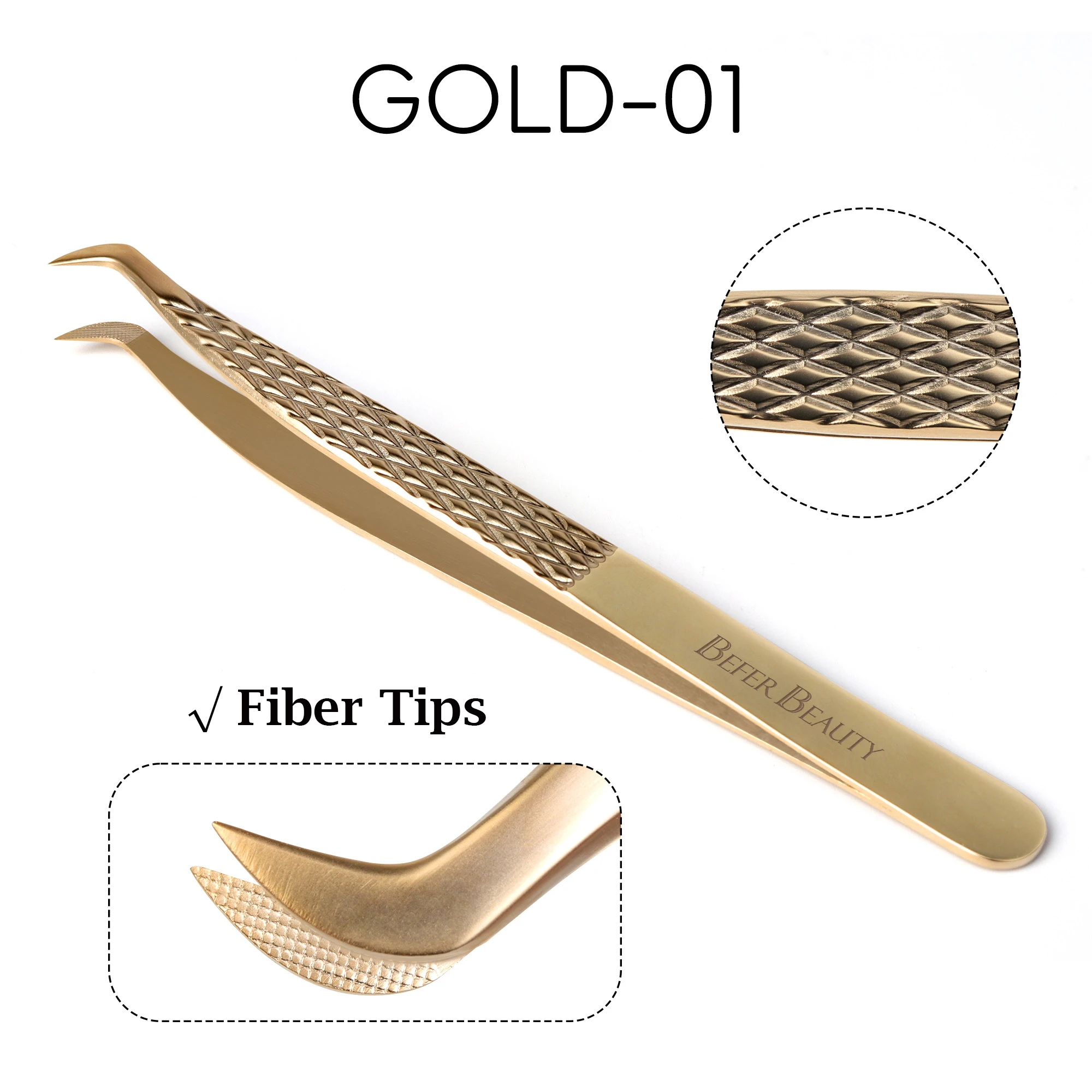 Antistatische Pinzette, Wimpernverlängerung, professionelle hochpräzise Volumenpinzette, Pinzette aus Edelstahl, rutschfestes Make-up-Werkzeug – Detail 18