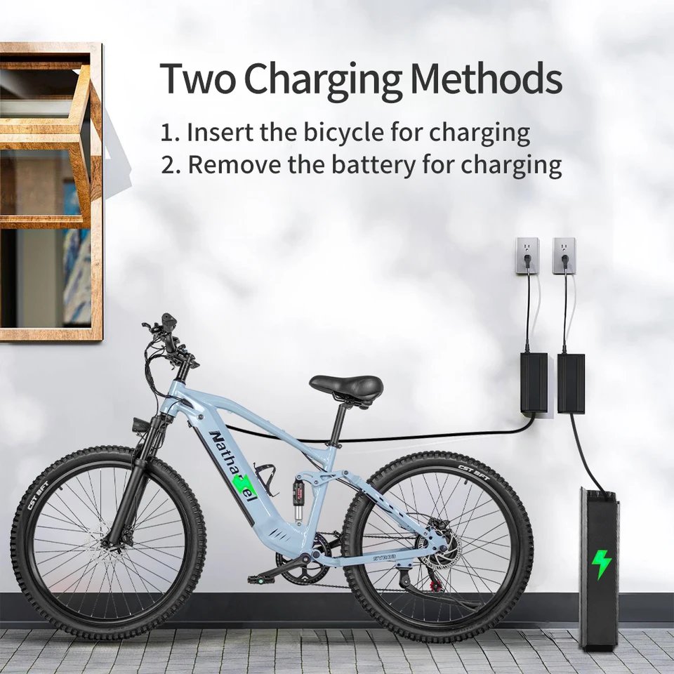 Nathaniel E-Bike,1000W Brushless Motor,27.5' Adult E-Mountain Bike,45Ah Large Capacity Batteries,7 Speed,45KM/H,Outdoor Trip Bik image 13