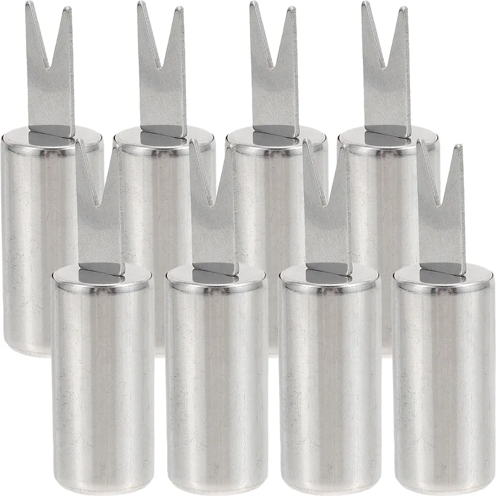 

Набор из 8 многоразовых вилок для кукурузы из нержавеющей стали, профессиональные шампуры для барбекю, тонкая работа, гладкие края, для горячих кукурузных стейков, барбекю, пикников