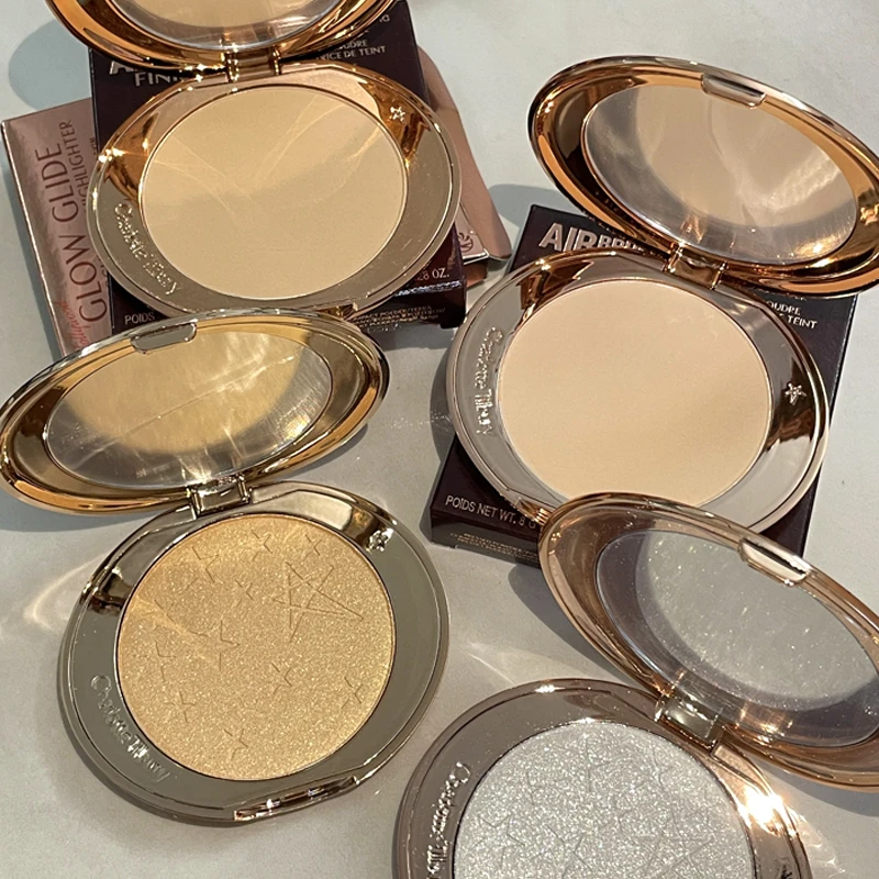 Hot Charlotte Pressed Setting Powder Matte Oil Control Blur Pores Flawless Powder Facial Makeup for Different Skin Tones Tilbury