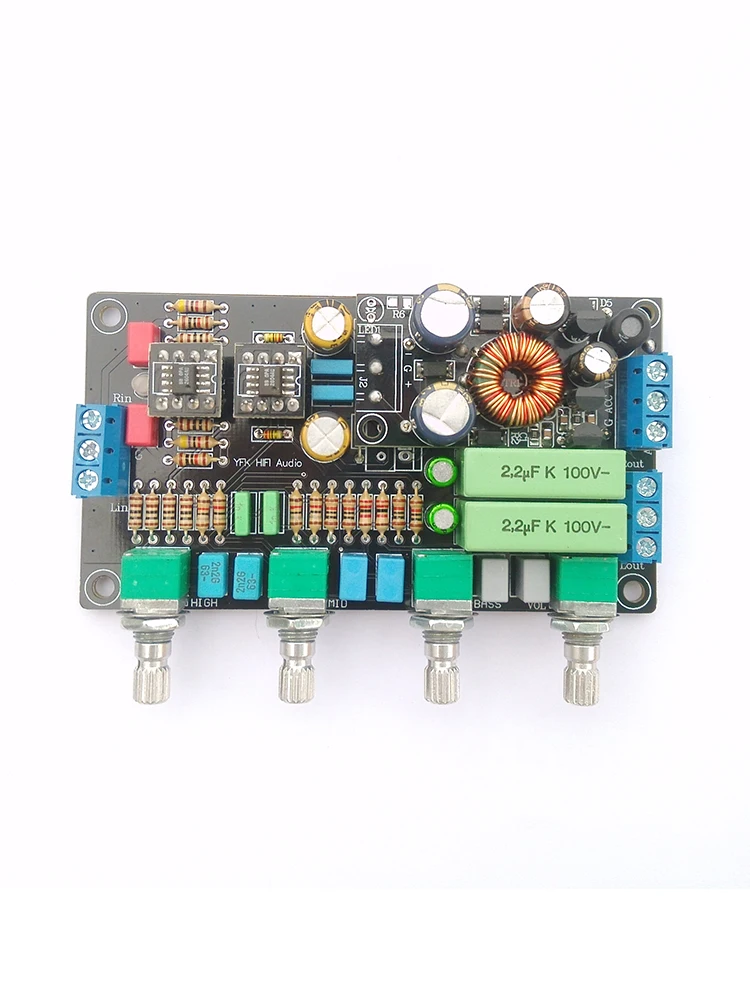 DC12V Màu Ban Xe Tông Ban Xe Khuếch Đại Preamp AD827 OPA2604 Đơn Điện Preamp Màu Miễn Phí Vận Chuyển