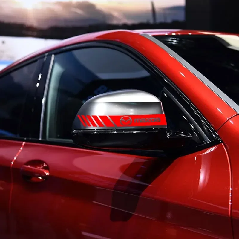 ملصقات أشرطة لمرآة الرؤية الخلفية للسيارة ، ملحقات البضائع ، مازدا 2 ، 3 ، 4 ، 5 ، 6 ، 7 ، 8 ، بضاعة ، CX5 ، CX7 ، CX9 ، RX8 ، MX3 و MX5 و 2