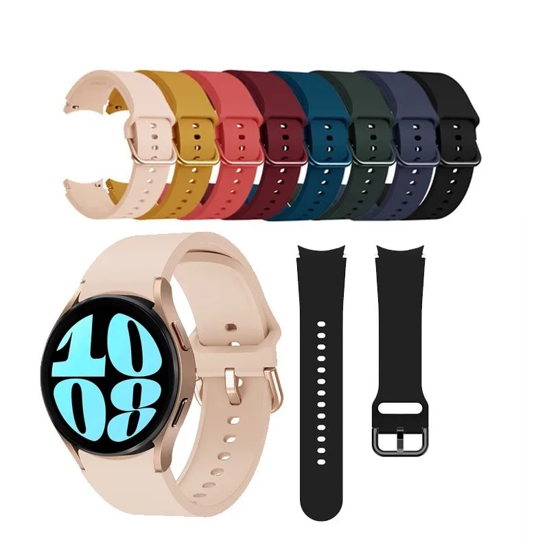 

Силиконовый ремешок для Samsung Galaxy Watch 7 6 5 4 40 мм 44 мм FE Спортивный браслет для Galaxy Watch6 Classic 43 мм 47 мм Watch5 Watch4