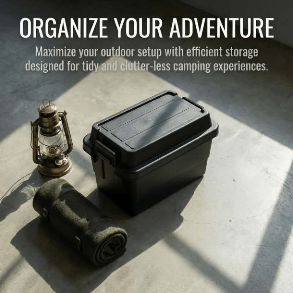 2 Pcs Durable 1.1L Outdoor Storage Box PP Stackable Portable Storage Box Waterproof Camping Seasoning Jars Camping Activities