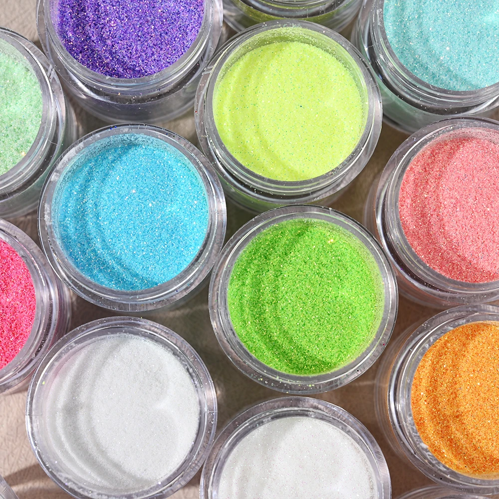 1개 반짝이는 캔디 스웨터 효과 네일 글리터 무지개빛 설탕 모래 파우더 크롬 피그먼트 네일 매니큐어 폴리시 네일 장식