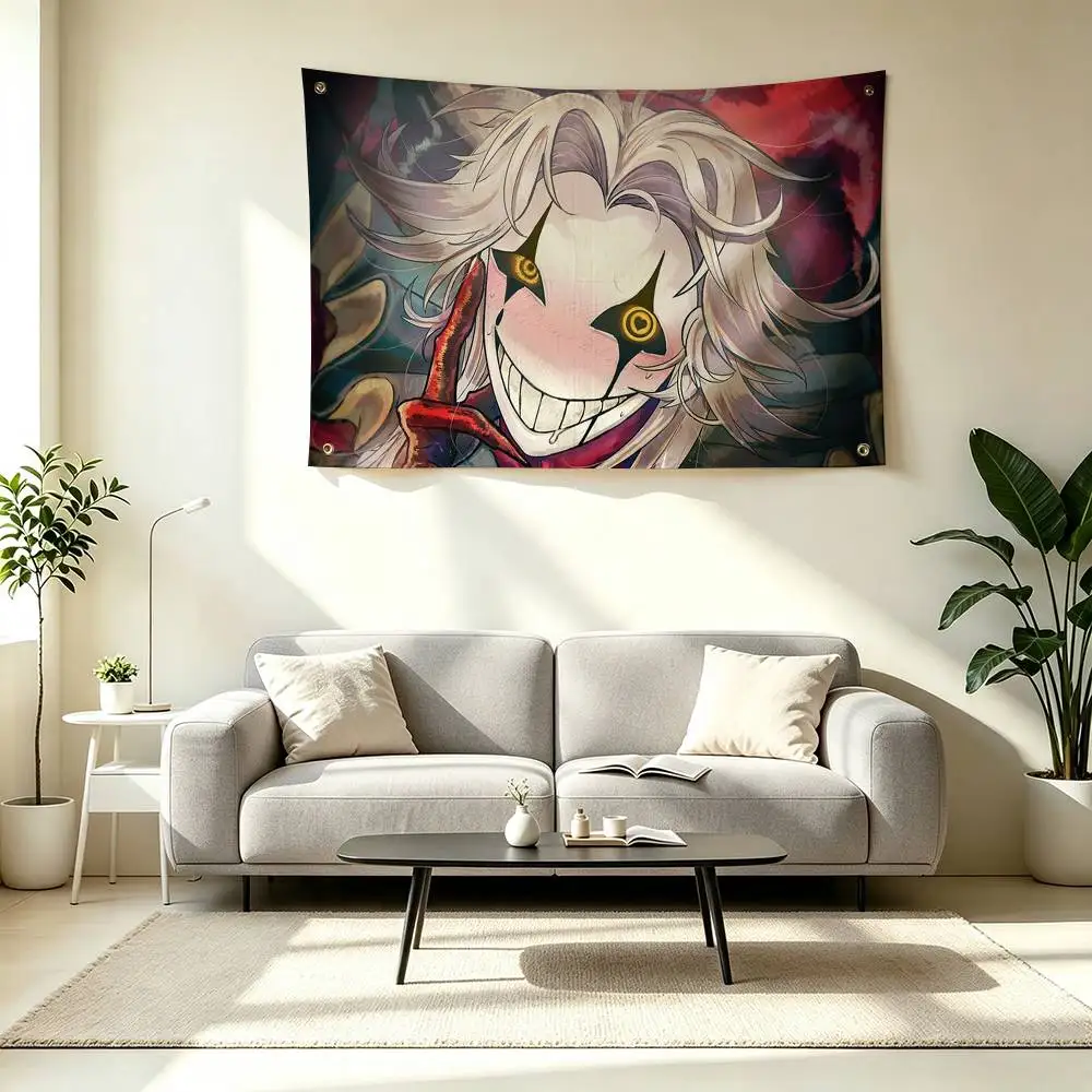T-The Freak Circus Pierrot  Flags for Bedrooms Home Decor Items Outdoor Decors Garage Decoration Flaga