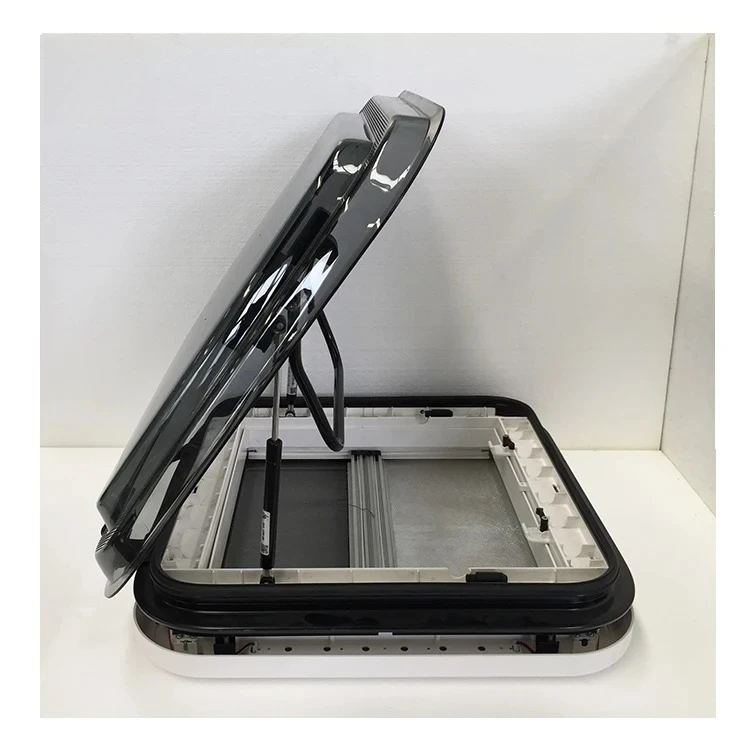 Aluminum Alloy RV Skylight with Mosquito Net Blackout Blind LED Roof Window Multiple Sizes for Caravan Trailer Motorhome