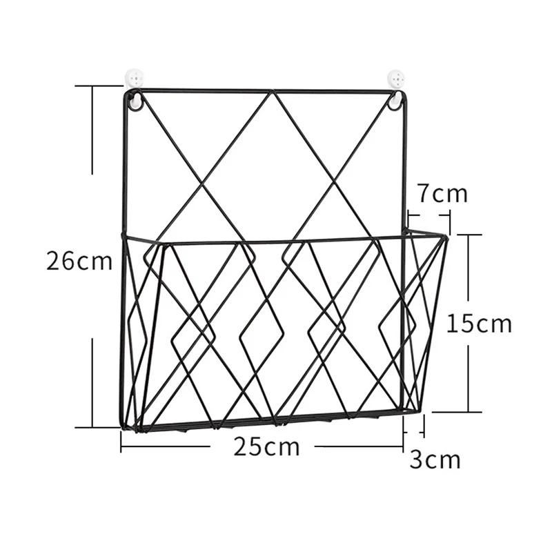 Estante de Metal montado en la pared para revistas, almacenamiento de periódicos para el hogar, oficina, libros, periódicos, archivos, carpeta,