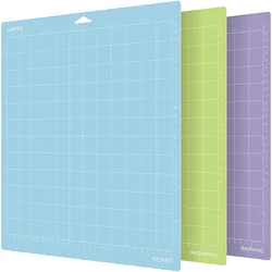 3 Pcs Mixed Color Engraving Machine Base Plate Cutting Mat for Cameo 4 with Adhesive Pvc Cutting Mats 33x35cm