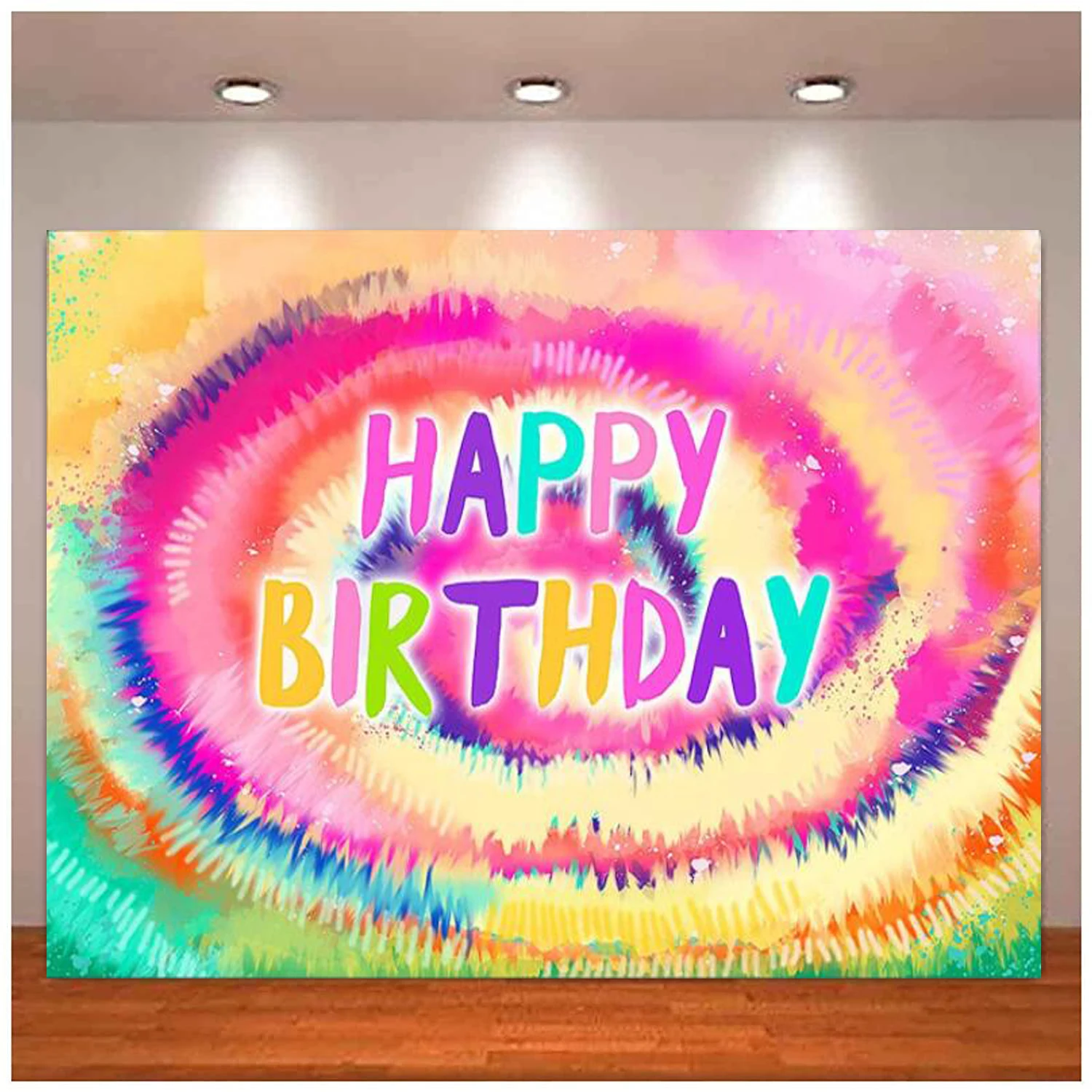 

Tie Dye Photography Backdrop Hippie Birthday Party Background Peace Love Party Tie Dye Tween Party Photo Studio Props Banner