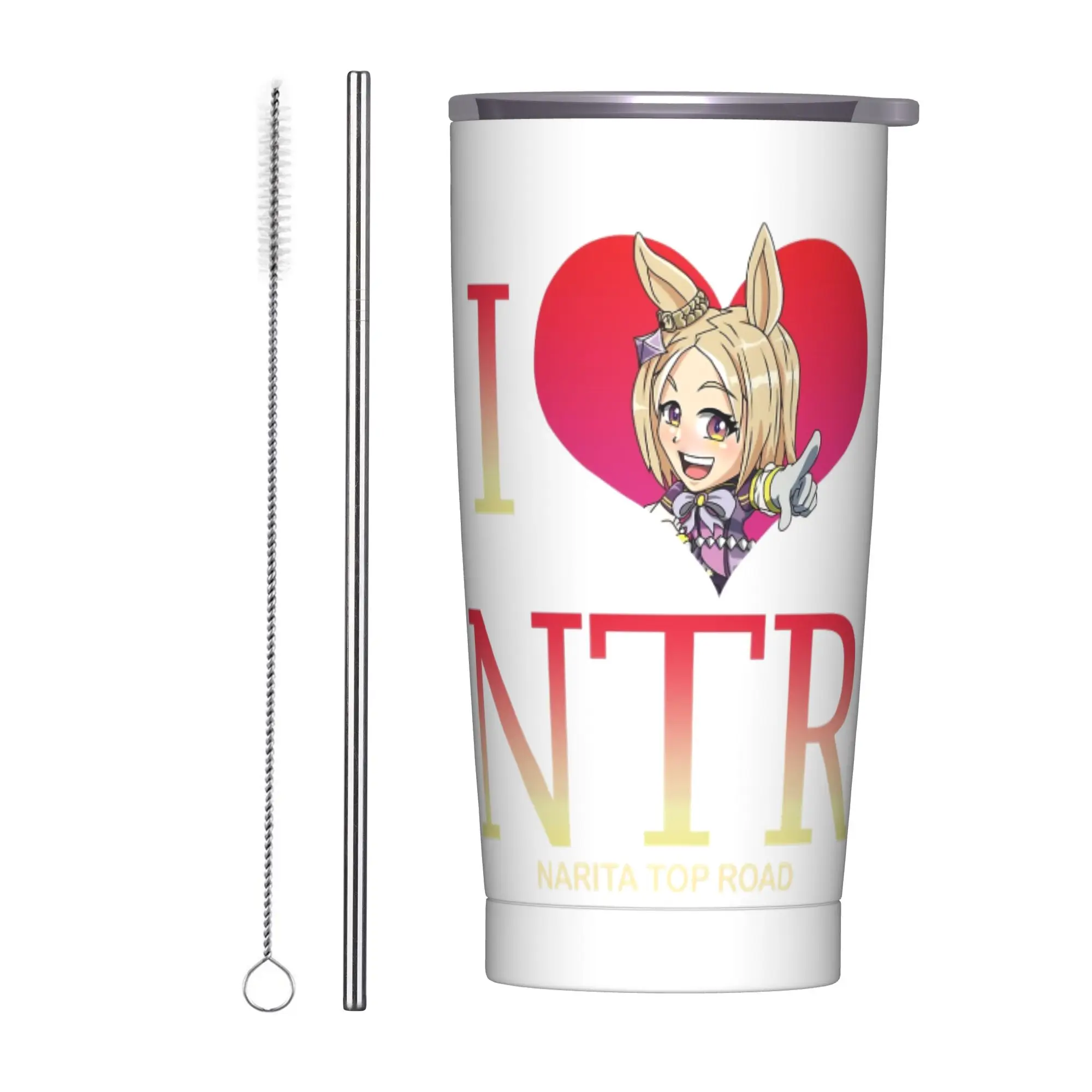 Stainless Steel Tumbler Umamusume Pretty Derby INTR Coffee Mug Narita Top Road Leakproof Cold Drink Car Mugs Travel Water Bottle
