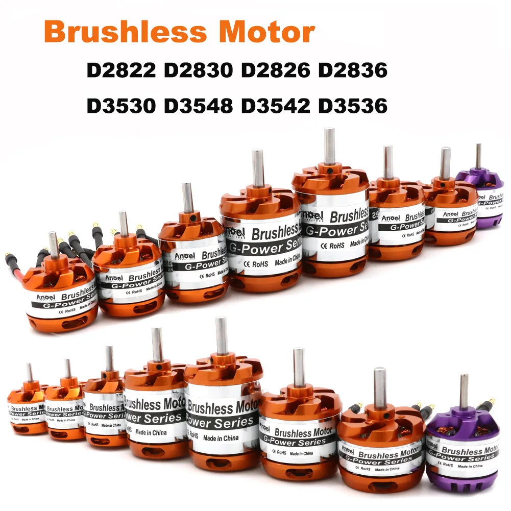 Brushless Motor D2822 D2830 D2826 D2836 D3530 D3548 D3542 D3536 Motor For RC Mini Multicopters Plane Fixed-wing Aircraft