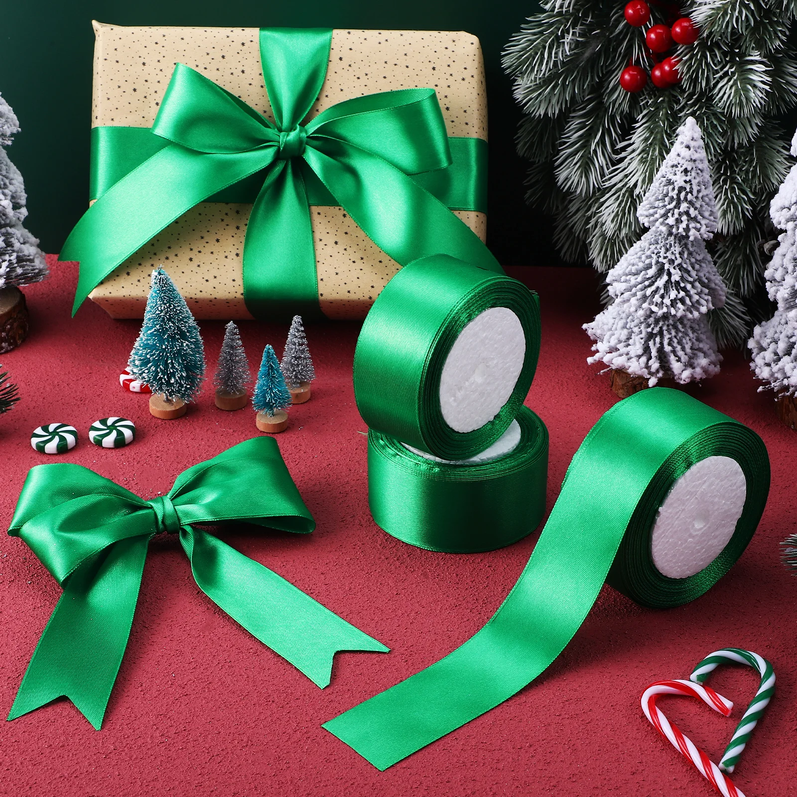 

3 Rolls Gift Packing Ribbon Decorative Hat White Ceremonial Party Decoration Burrlap Christmas Assortment for Crafting