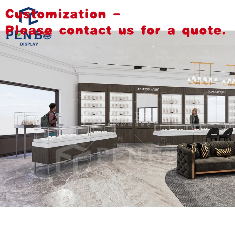 custom.High Quality Bulletproof Store House Jewelry Showroom Jewelry Shop Design Customized Display Counter Jewelry Sto