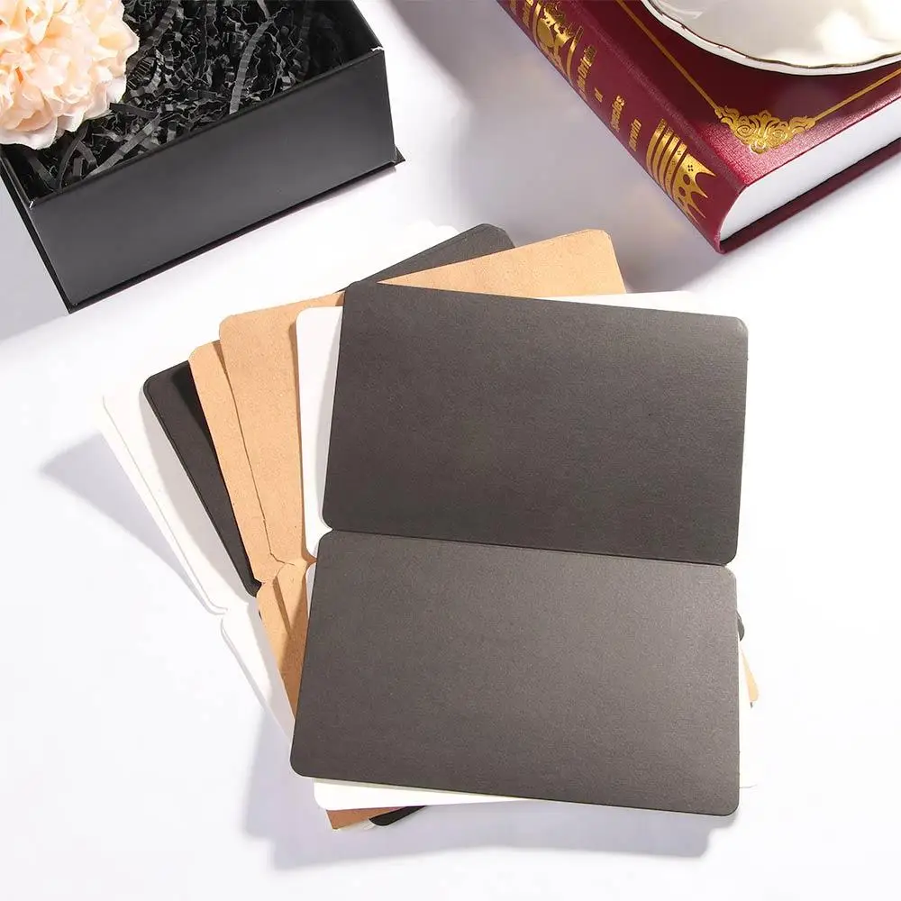 Supplies Black Kids Blank School Gift High Quality 5PCS Mini Greeting Card Craft Message Card Kraft Paper