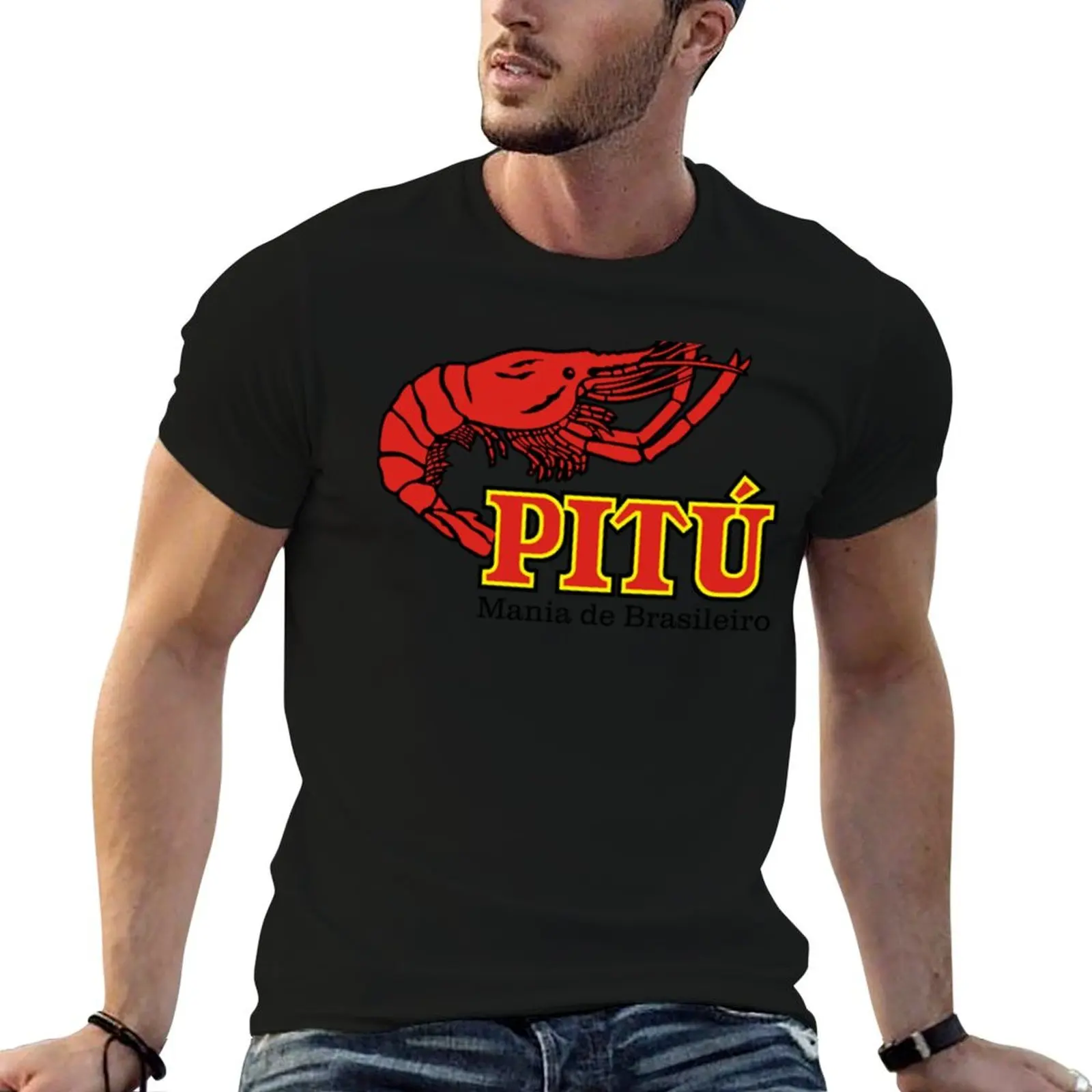 Camiseta Pitu Cachaca Spirits in Brazil, camisetas divertidas de algodón 100%, camiseta para hombre