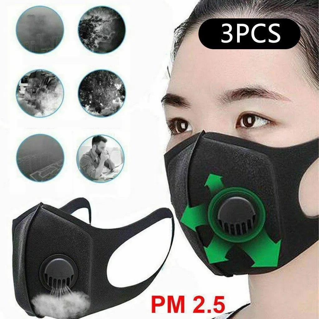 3 Pcs Neutral High-Efficiency Filtering Design Masks Outdoor Purification Odorless And Breathable Carbon Filter Face Masks 마스크