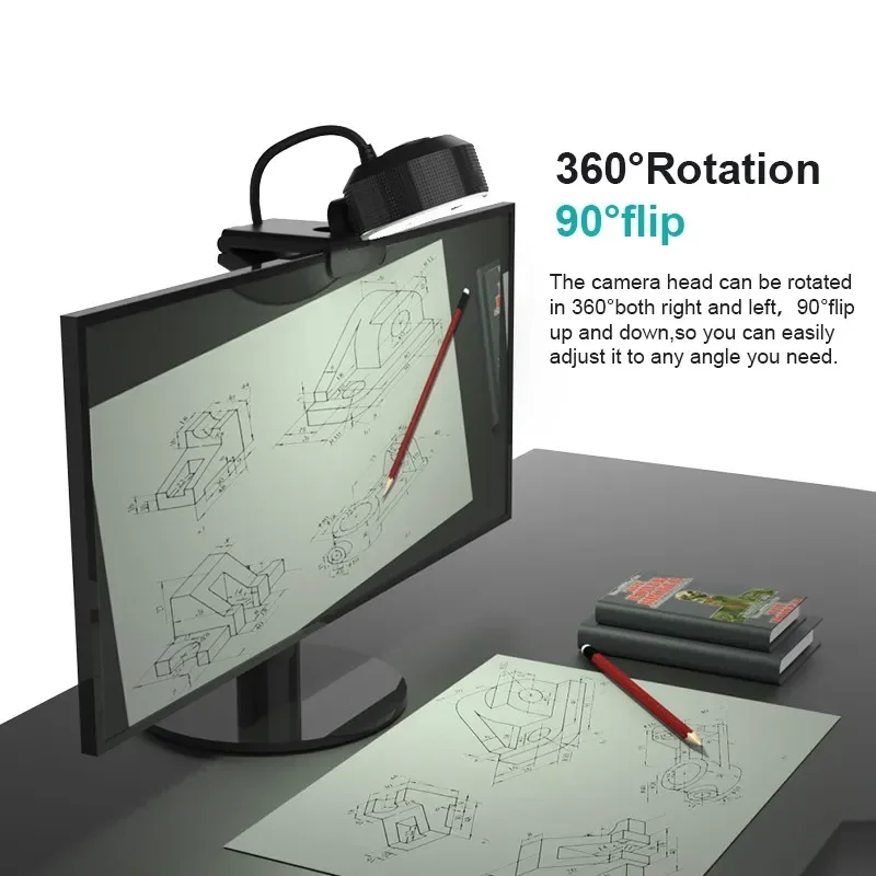 1080P Auto Focal 60Fps Live Streaming Fill Light USB WebCam Camera PC Laptop WebCam For Online Study Conference Video Recording