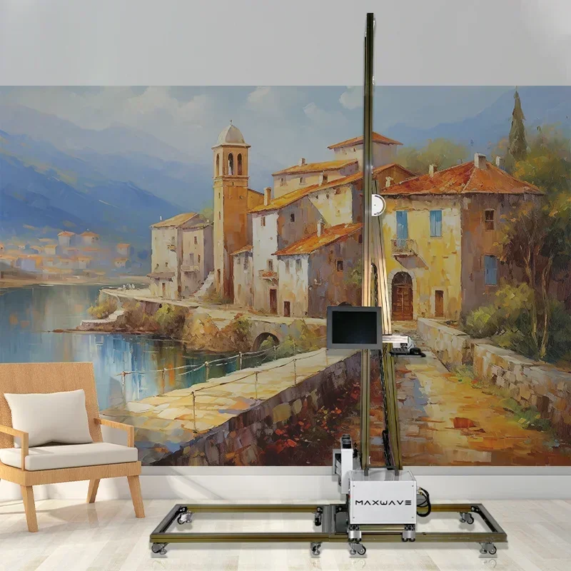 Vertical Printer 3D Wall Printer Machine Direct to Wall Portable Painting Machine With 6M Steady Track Outdoor Printer Factory