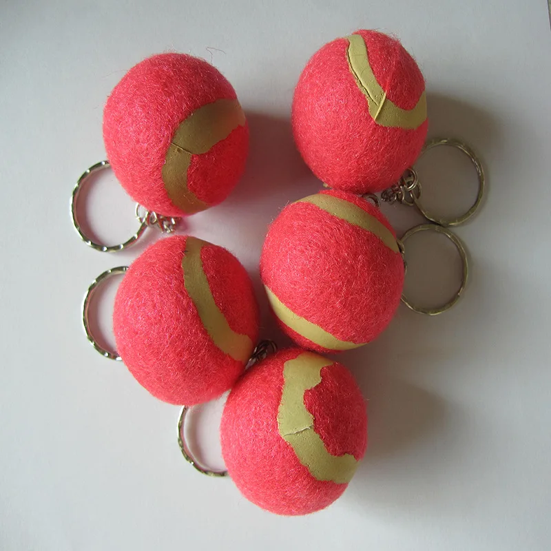 New Design Tennis Ball Key chain Car Key Ring sport chain sliver color Bag pendant KeyChains For Man Women Gift wholesale 17109